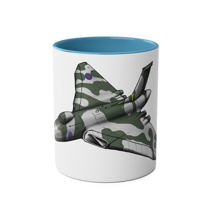 Vulcan Bomber Two-Tone Coffee Mugs, 11oz - Funky Aviation