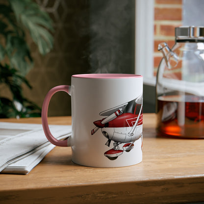 Cessna Team High Wing Two-Tone Coffee Mugs, 11oz - Funky Aviation