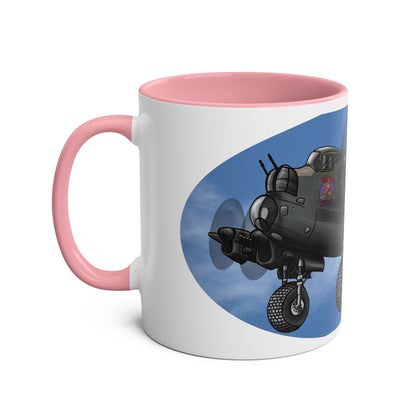 WWII Bomber Two-Tone Coffee Mug — Vintage WWII Aircraft Gift