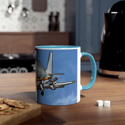 Guppy Aircraft Retro Two-Tone Coffee Mugs, 11oz - Funky Aviation