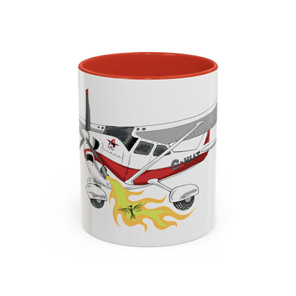 Coffee Mug - Cartoon Cessna Aircraft with LAC Logo