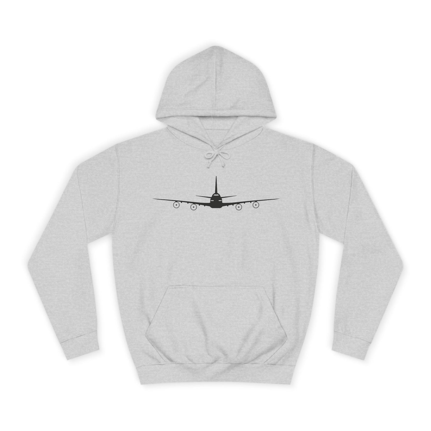 7478 Airplane Silhouette Hoodie — Minimal Pilot & Aviation Crew Pullover