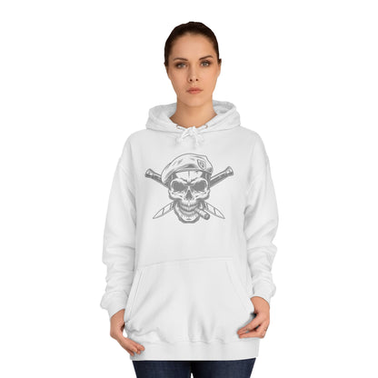 Combat Skull Cigar Design - Hoodie
