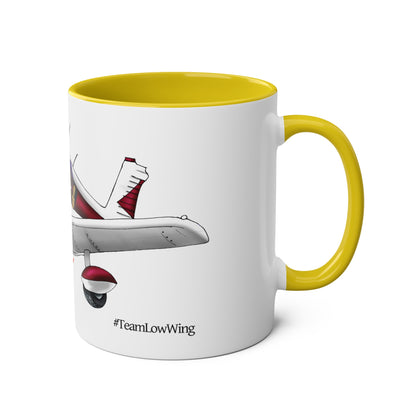 PA28 Team Low Wing Two-Tone Coffee Mugs, 11oz - Funky Aviation