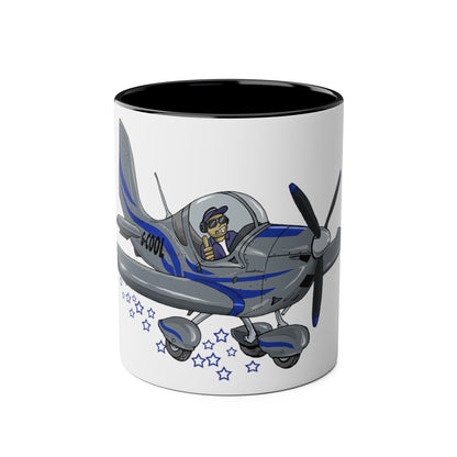 Eurostar EV97 Captain Cool Two-Tone Coffee Mugs, 11oz - Funky Aviation