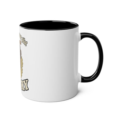 Bulldog Pilot Two-Tone Coffee Mugs, 11oz - Funky Aviation