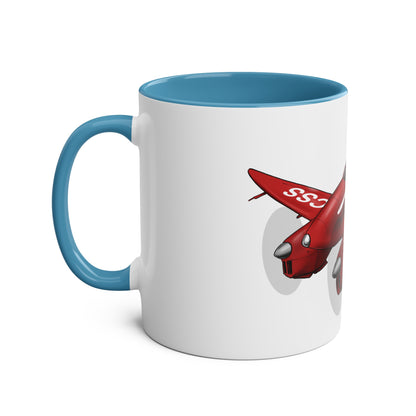 Comet Racer Two-Tone Coffee Mugs, 11oz - Funky Aviation