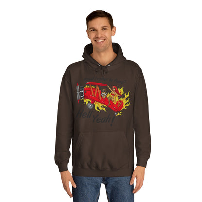 Hell Yeah! Flaming Plane Graphic Hoodie