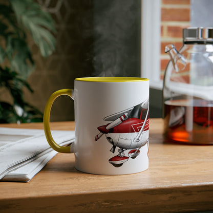 Cessna Team High Wing Two-Tone Coffee Mugs, 11oz - Funky Aviation