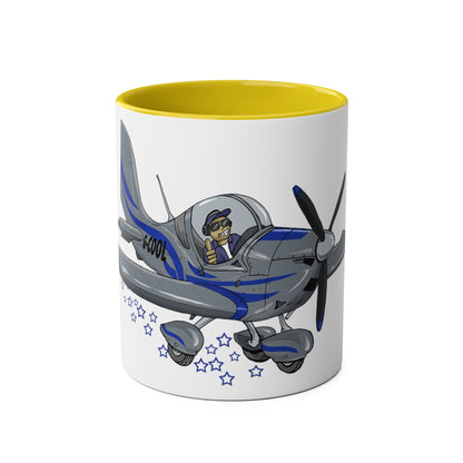 Eurostar EV97 Captain Cool Two-Tone Coffee Mugs, 11oz - Funky Aviation