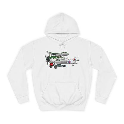 Navy Swordfish historic Aircraft Unisex College Hoodie - Funky Aviation