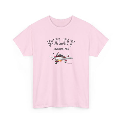Pilot Incoming T-Shirt – Vintage Airplane Graphic Tee for Aviators & Flight Enthusiasts