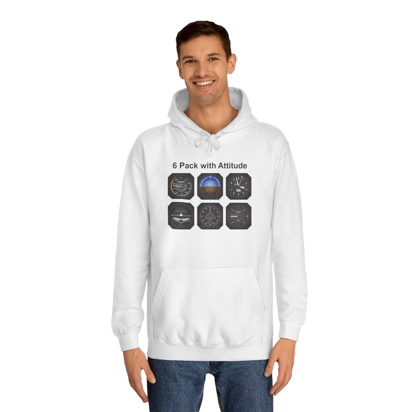 Hoodie — “6 Pack of Attitudes” College Pullover