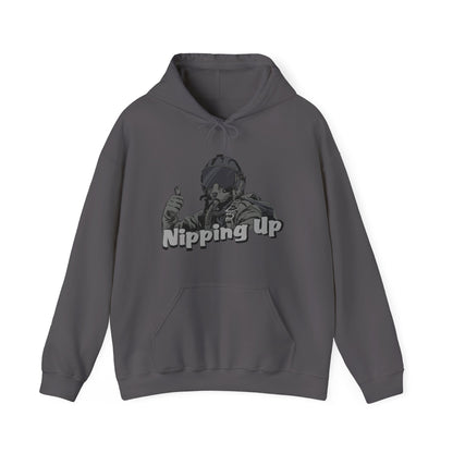 Nipping Up Fighter Pilot design Unisex Heavy Blend™ Hooded Sweatshirt - Funky Aviation