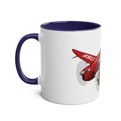 Comet Racer Two-Tone Coffee Mugs, 11oz - Funky Aviation