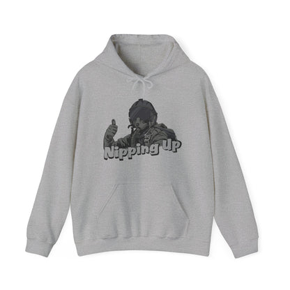 Nipping Up Fighter Pilot design Unisex Heavy Blend™ Hooded Sweatshirt - Funky Aviation