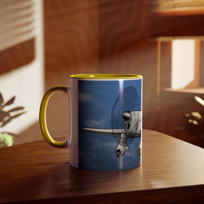Mew Gull Racer Two-Tone Coffee Mugs, 11oz - Funky Aviation