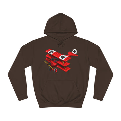 Red Baron Aircraft Design Unisex College Hoodie - Funky Aviation
