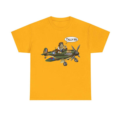 Tally Ho Spitfire Tee — Retro WWII Pilot Plane Graphic T-Shirt