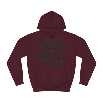 My Wife Cess-Nah Design Unisex College Hoodie - Funky Aviation