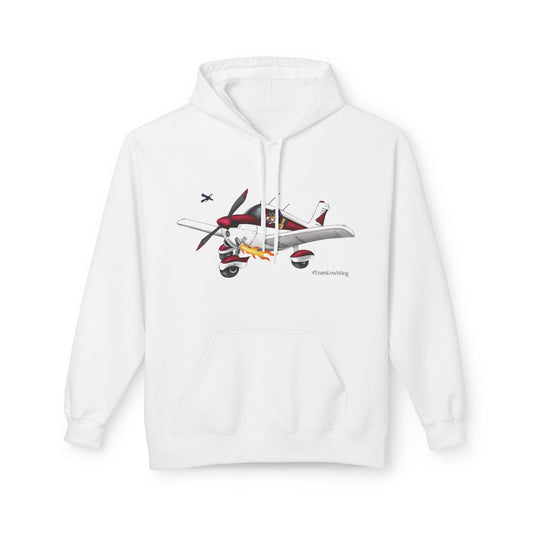 Flying Crazy Aviation Hoodie — 'Flying Crazy' Pilot/Plane Lover Fleece