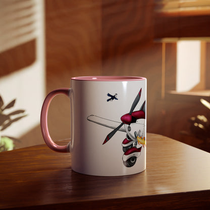 PA28 Team Low Wing Two-Tone Coffee Mugs, 11oz - Funky Aviation