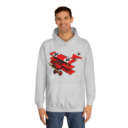 Red Baron Aircraft Design Unisex College Hoodie - Funky Aviation