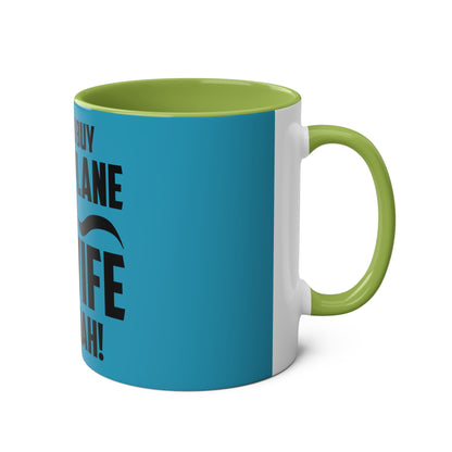 Cess-Nah Slogan Two-Tone Coffee Mugs, 11oz - Funky Aviation