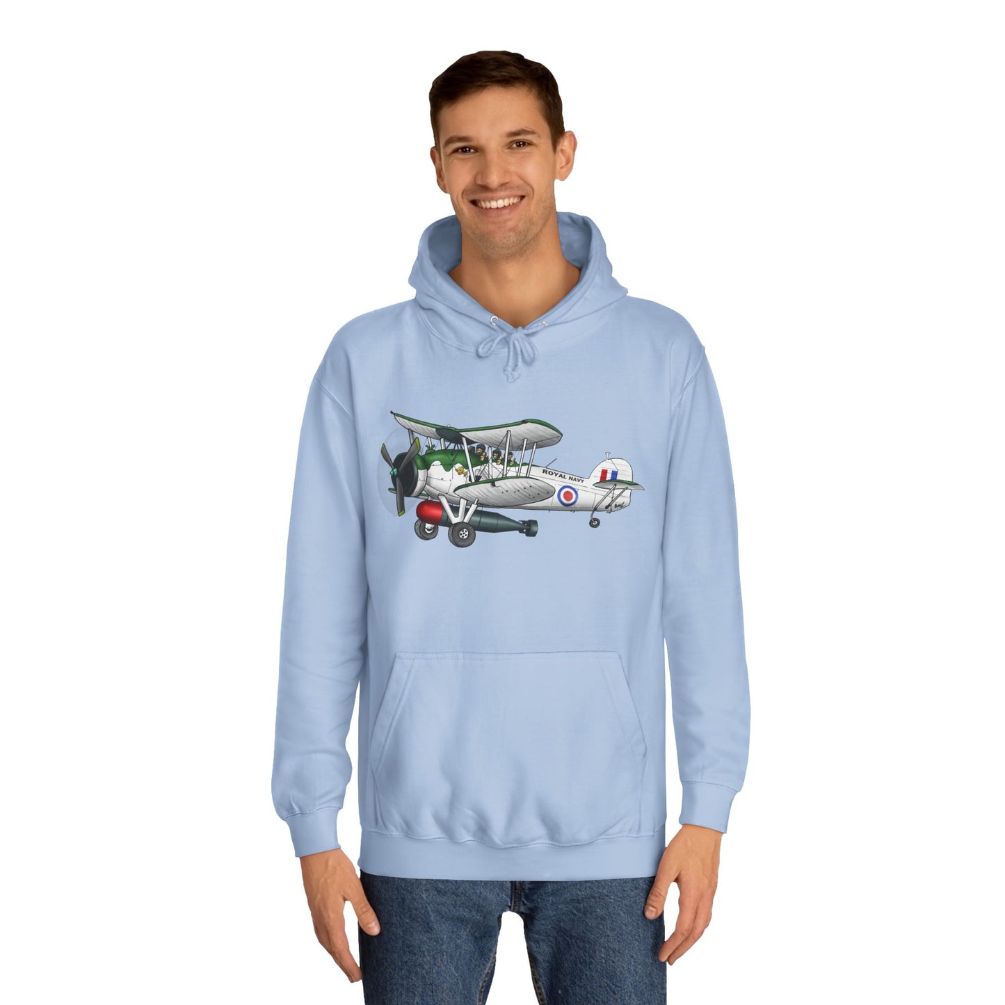 Navy Swordfish historic Aircraft Unisex College Hoodie - Funky Aviation