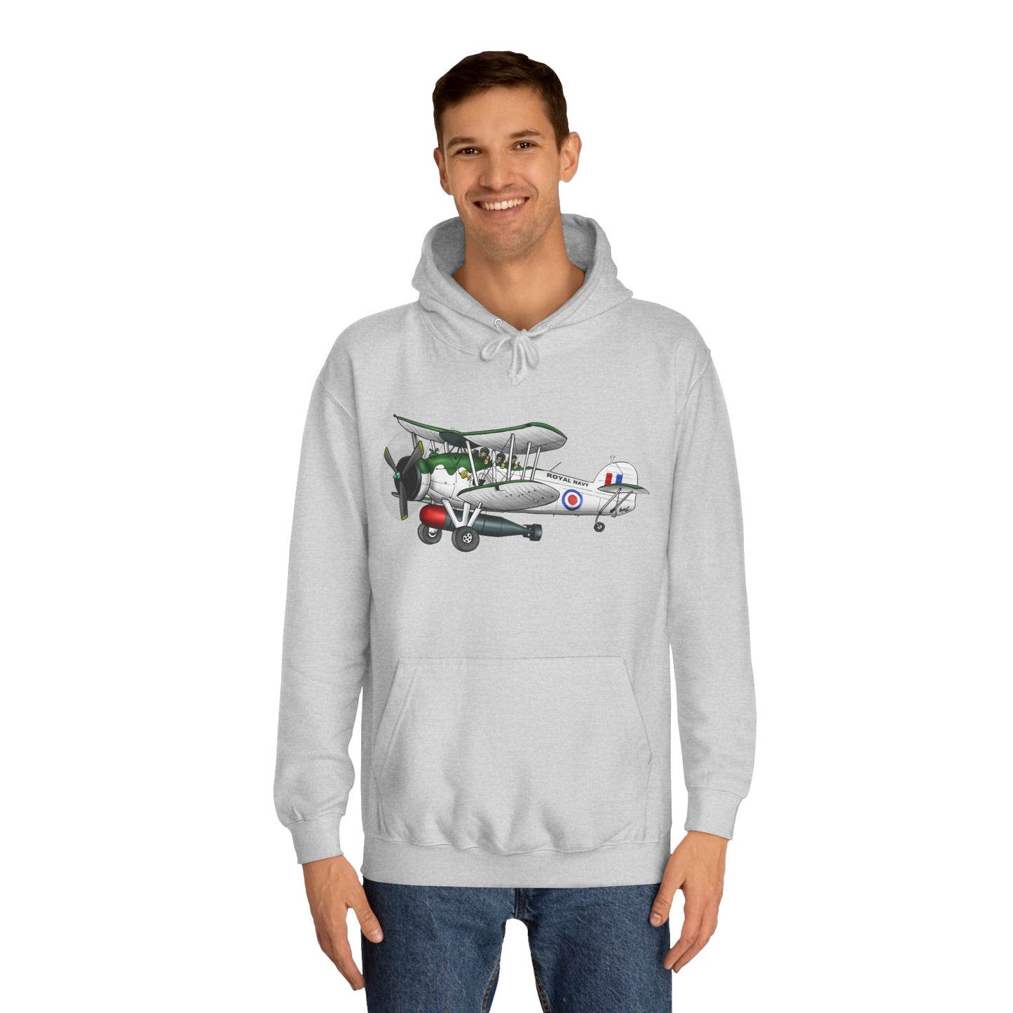 Navy Swordfish historic Aircraft Unisex College Hoodie - Funky Aviation