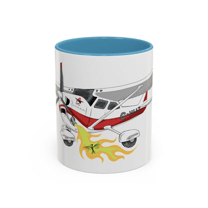 Coffee Mug - Cartoon Cessna Aircraft with LAC Logo