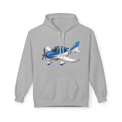 Hoodie - Cirrus Aircraft with CAVOK Design - Perfect Gift for Pilots and Aviation Enthusiasts