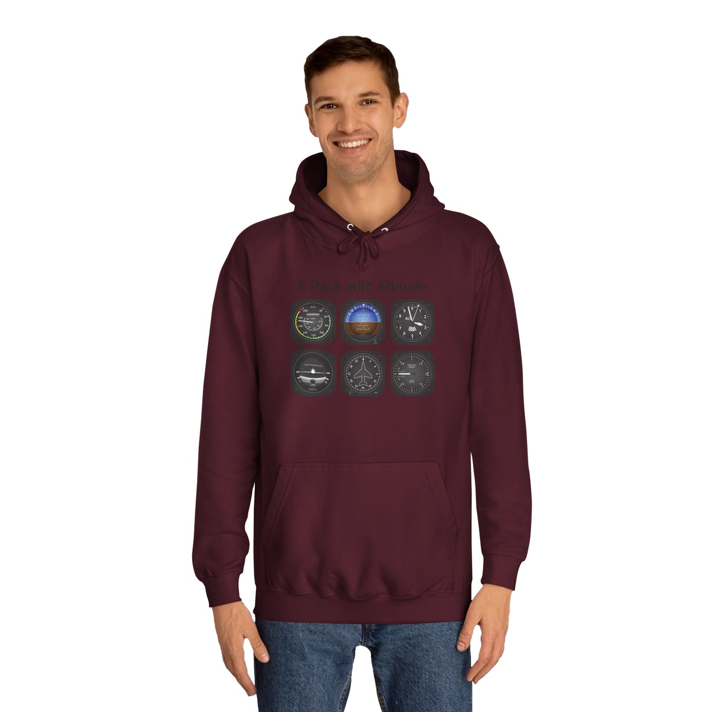 Hoodie — “6 Pack of Attitudes” College Pullover
