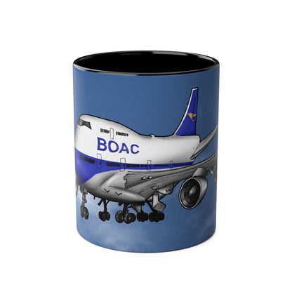 BOAC Boeing 747 Two-Tone Coffee Mugs, 11oz - Funky Aviation