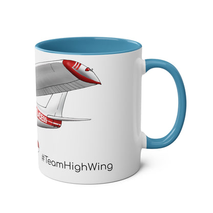 Cessna Team High Wing Two-Tone Coffee Mugs, 11oz - Funky Aviation