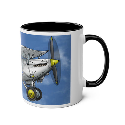 Vintage Nimrod Two-Tone Coffee Mugs, 11oz - Funky Aviation