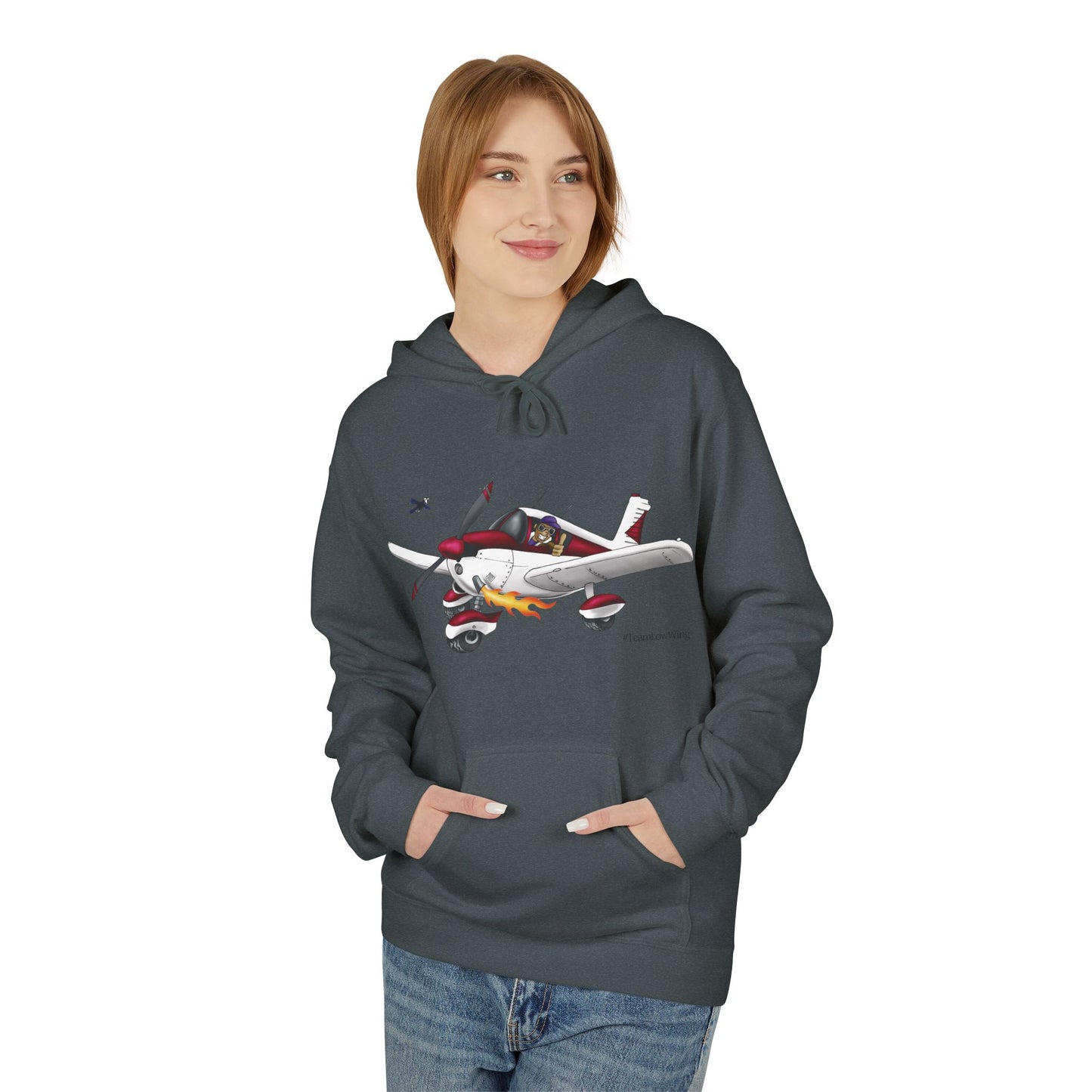Flying Crazy Aviation Hoodie — 'Flying Crazy' Pilot/Plane Lover Fleece