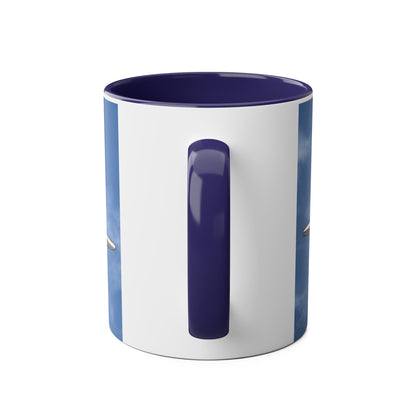 Mew Gull Racer Two-Tone Coffee Mugs, 11oz - Funky Aviation