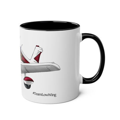 PA28 Team Low Wing Two-Tone Coffee Mugs, 11oz - Funky Aviation