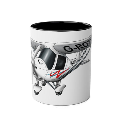 Rotax Cartoon Ikarus C42 Microlight 11oz Coffee Mug