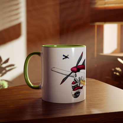 PA28 Team Low Wing Two-Tone Coffee Mugs, 11oz - Funky Aviation