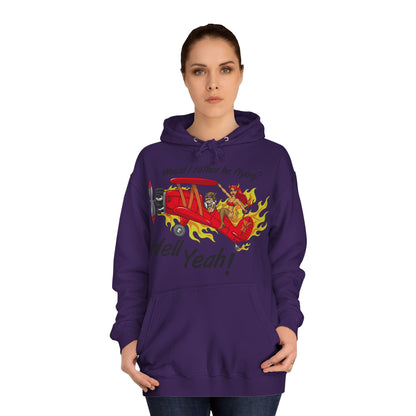 Hell Yeah! Flaming Plane Graphic Hoodie