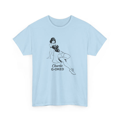 Cotton Tee - The Nose Art Cessna G-OKED Aircraft Cartoon Design
