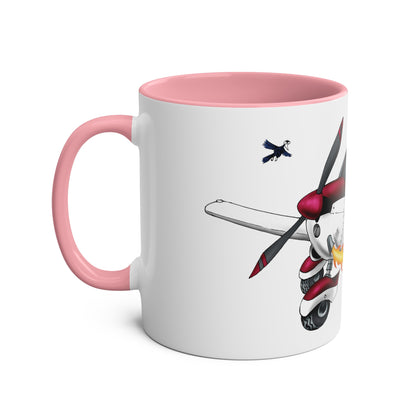 PA28 Team Low Wing Two-Tone Coffee Mugs, 11oz - Funky Aviation