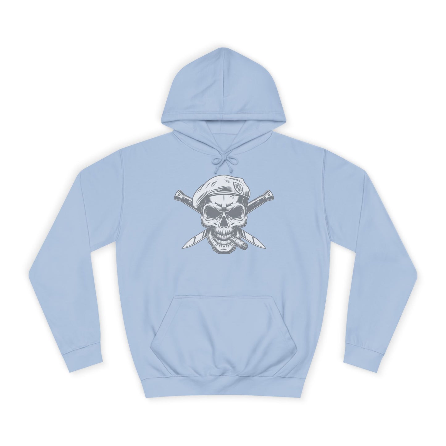 Combat Skull Cigar Design - Hoodie