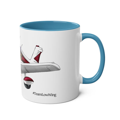 PA28 Team Low Wing Two-Tone Coffee Mugs, 11oz - Funky Aviation