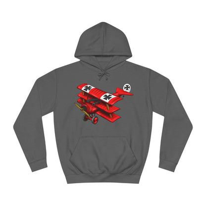 Red Baron Aircraft Design Unisex College Hoodie - Funky Aviation