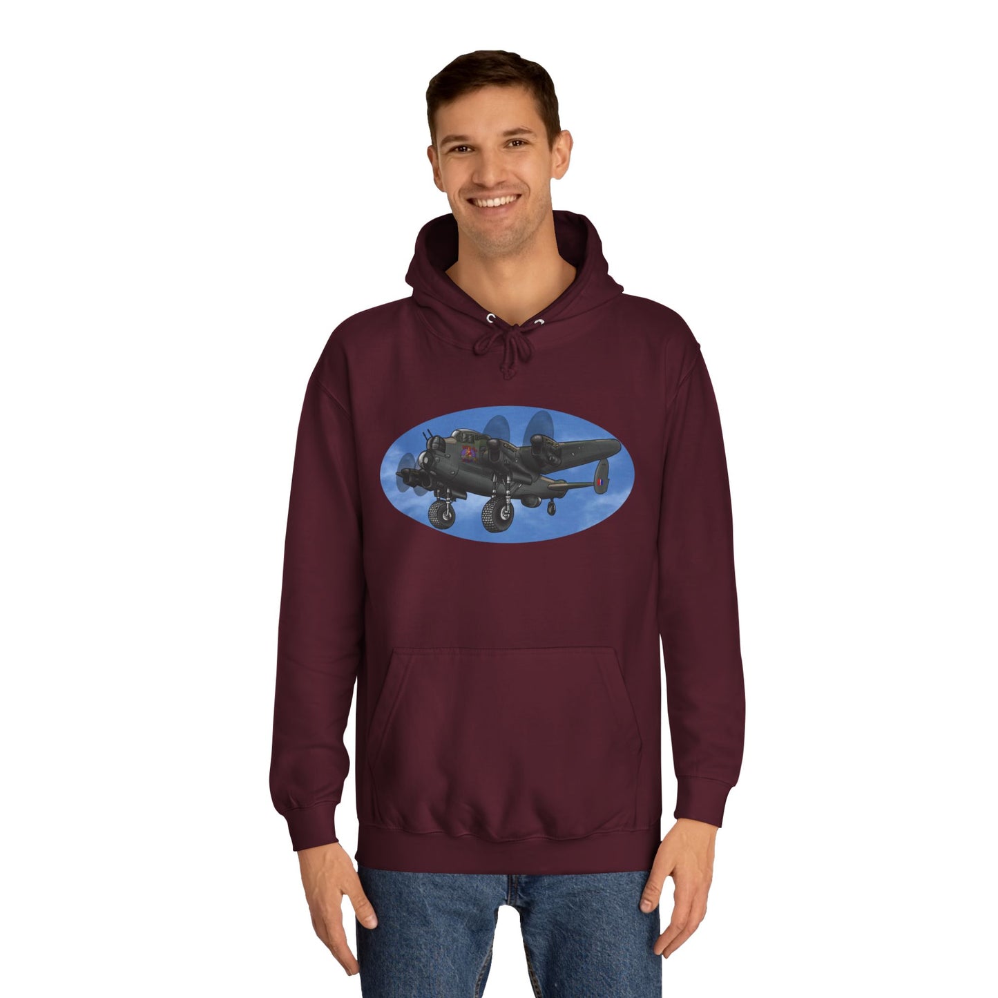 Vintage Lancaster Bomber Hoodie - Aviation Graphic Pullover