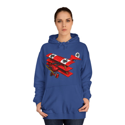 Red Baron Aircraft Design Unisex College Hoodie - Funky Aviation