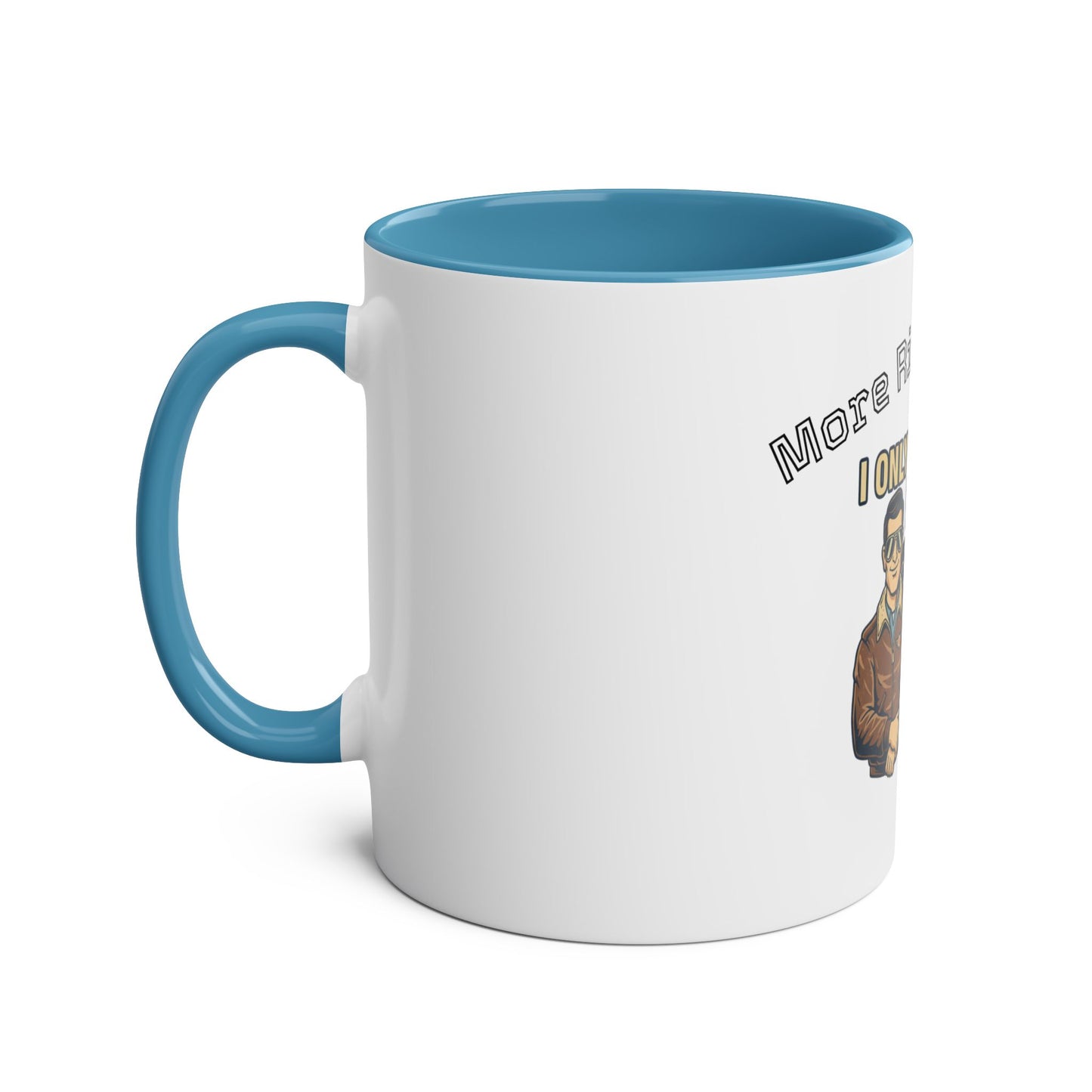 Aviator Coffee Mug — "More Right Rudder" (11 oz Two-Tone)